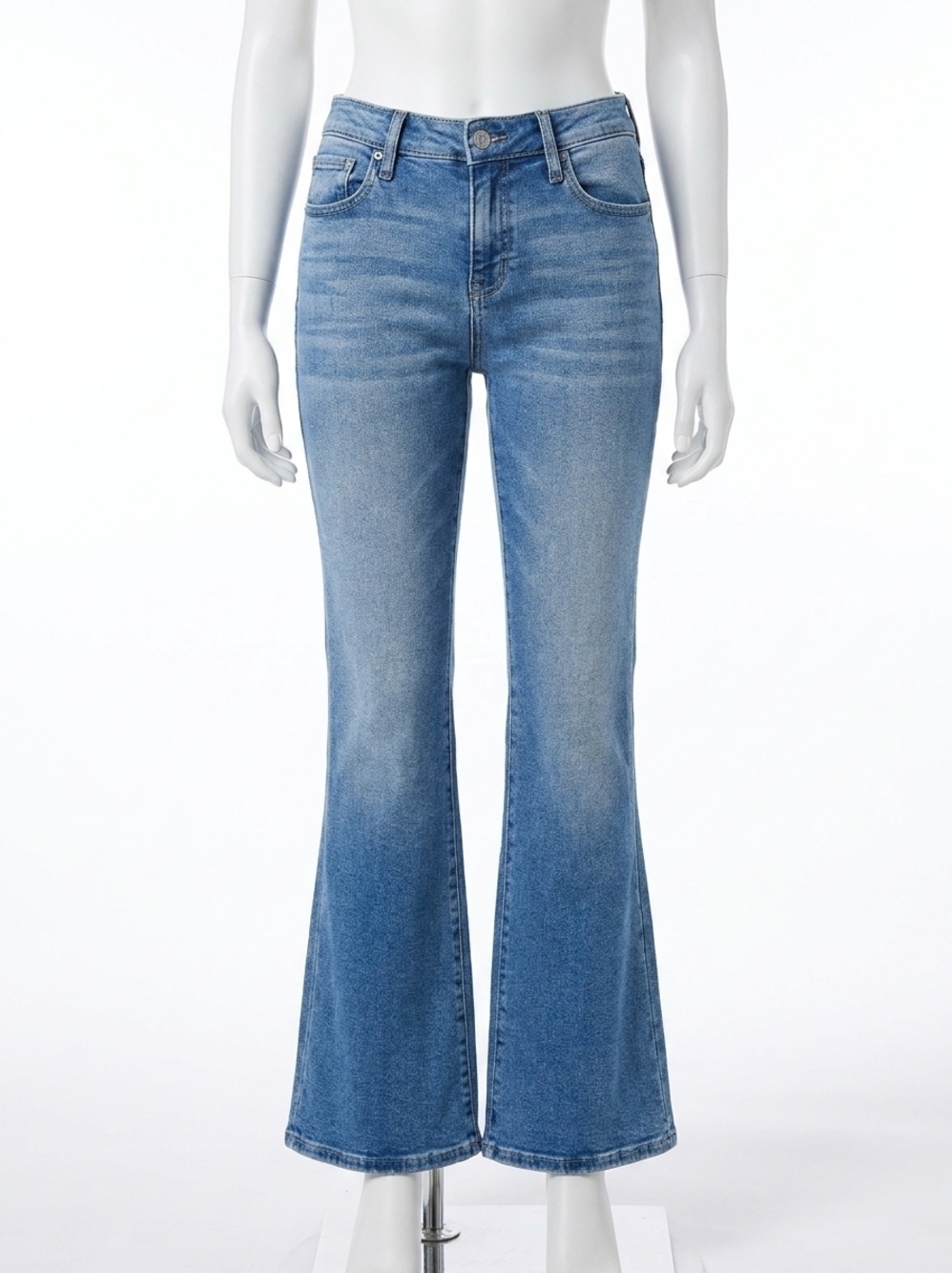 NEW HIDDEN clean stretch mid rise bootcut jeans in medium wash